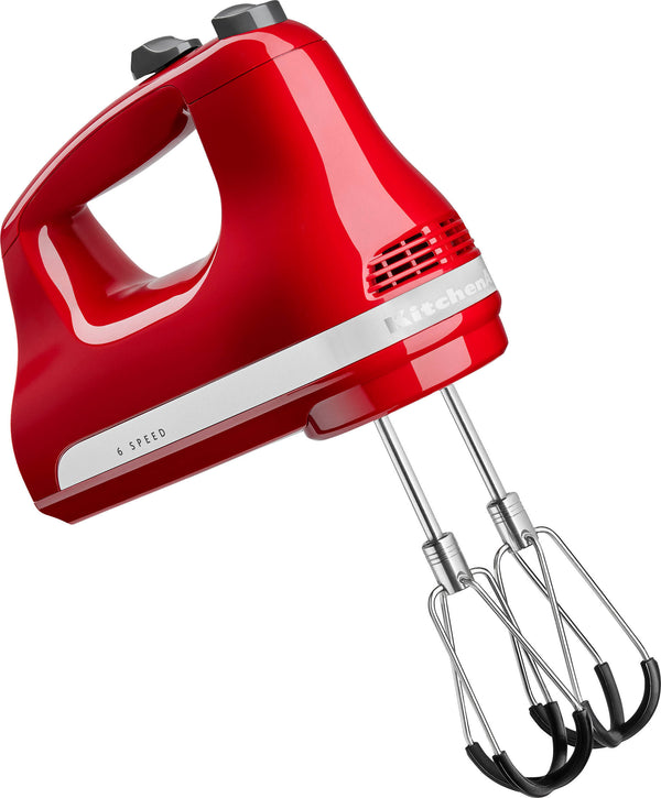 KitchenAid 6 Speed Hand Mixer with Flex Edge Beaters Empire Red