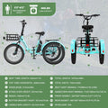ABORON 3.0 Fat Tire Electric Trike for Senior Foldable E Bike, 500W Motorized Tricycle Adult 20" Folding 3 Wheel Electric Commute Bike Trike W/48V