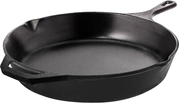 Utopia Kitchen Saute Fry Pan Chefs Pan, Pre Seasoned Cast Iron Skillet Frying Pan 12 inch Safe Grill Cookware for Indoor & Outdoor Use Cast
