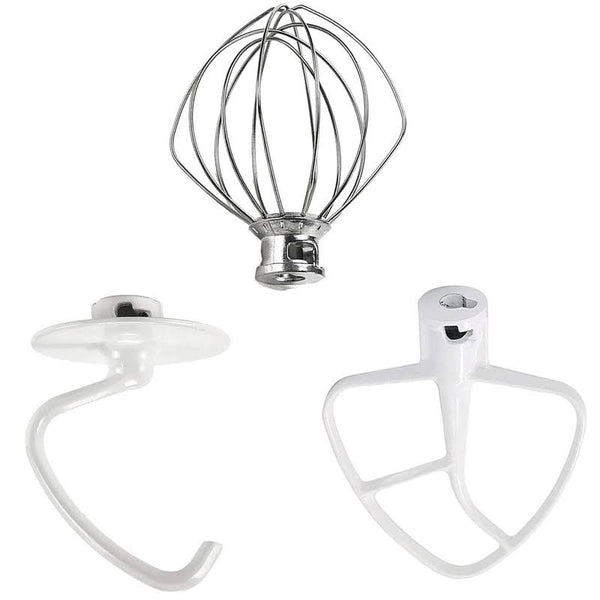 Stand Mixer Attachments 3-Piece Kit REPLACE for Kitchen Aid Accessories K45ww Wire Whip K45dh Dough Hook K45b Coated Flat at MechanicSurplus.com