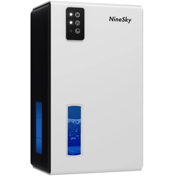 NineSky Dehumidifier for Home, 85 oz Water Tank, (800 sq ft) Dehumidifiers for Bathroom Bedroom with Auto Shut Off, 7 Colors LED Light(White)