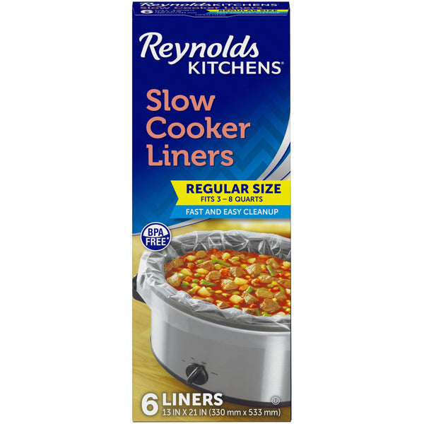 Reynolds Kitchens Slow Cooker Liners, Regular (Fits 3 8 Quarts), 6 Count (Pack of 2)