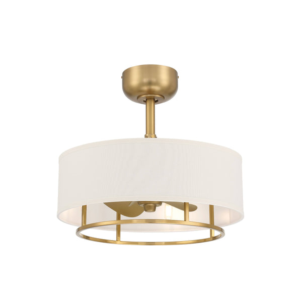 Kaiti Ceiling Fan with Dimmable Lights Aged Brass Finish