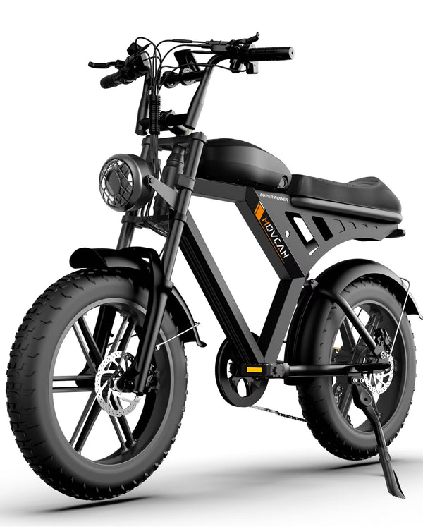Movcan V30 Electric Bike for Adult, 1000W 20" Fat Tire 48V 15.6AH Removable Battery, 28MPH 7-Speed Disc Brake Off Road Mountain Ebike UL2849