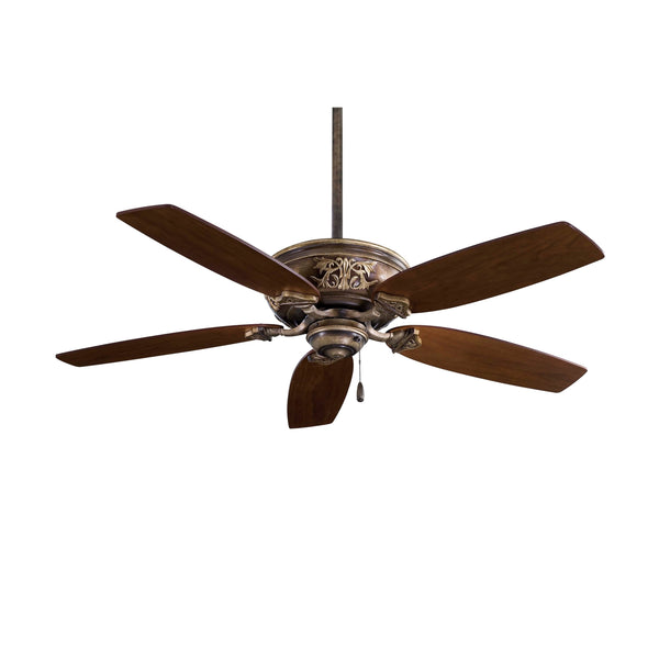 MinkaAire Classica 54" Ceiling Fan Patina Iron Dark Walnut Blades