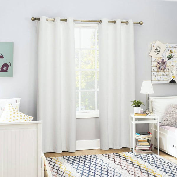 Sun Zero Accents Sun Zero Blackout Grommet Curtain Panels White Textured 40x 84 New Open Color: Cream/White Size: 40 x 84 1puddlejumper's
