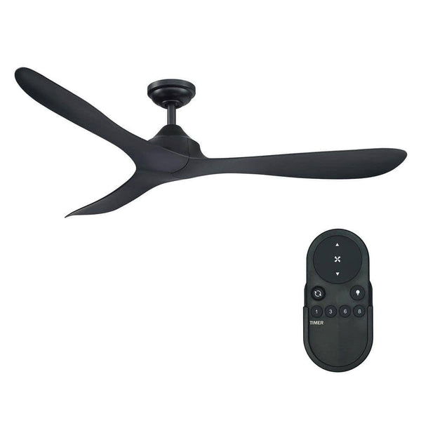 Parrot Uncle Joachim 56 in. Modern Black 3 Blade Propeller Ceiling Fan with Remote Control