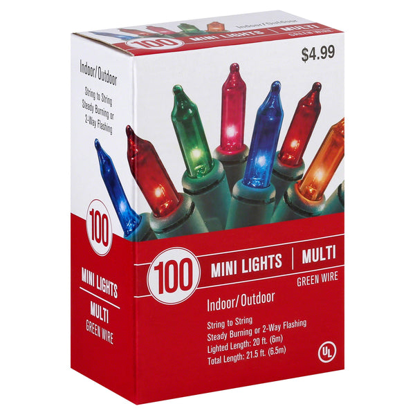 Wondershop Christmas Incandescent Mini String Lights with Green Wire 100 count