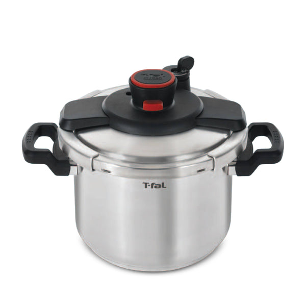 T Fal Clipso Stainless Steel Pressure Cooker Cookware 6.3 qt Silver