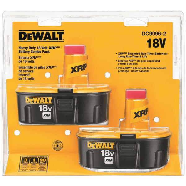 DEWALT 18 Volt xRP NiCd Extended Runtime Pack 2.4 Ah Battery (2-Pack)
