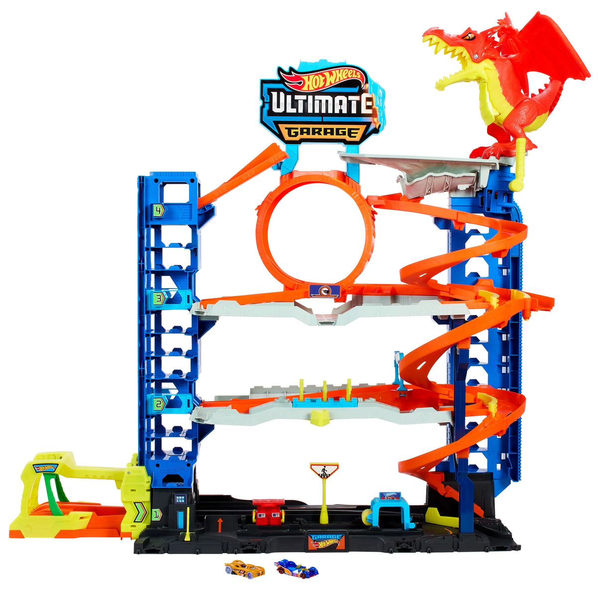 Hot Wheels City Ultimate Garage Playset with 2 Die Cast Cars, Toy Storage for 50+ Cars