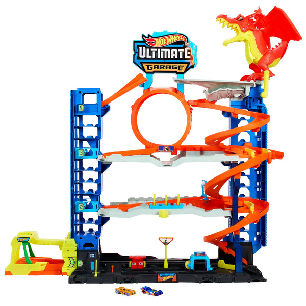 Hot Wheels City Ultimate Garage Playset with 2 Die Cast Cars, Toy Storage for 50+ Cars