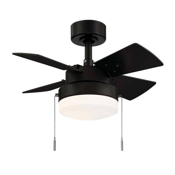 Hampton Bay YG922B MBK Metarie II 24 in. Indoor Matte Black Ceiling Fan with Light