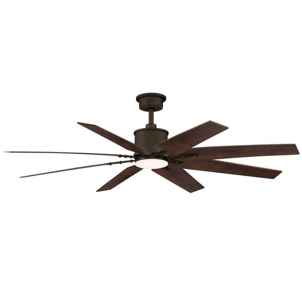 Home Decorators Collection YG915 EB Milbourne 60 in. Integrated LED Indoor Espresso Bronze Ceiling Fan with Light and Remote Control
