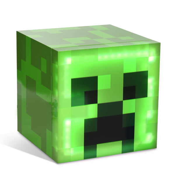 Minecraft 17923 Green Creeper 9-Can Mini Fridge 6.7L 1 Door Ambient Lighting 10.4 in H 10 in W 10 in D