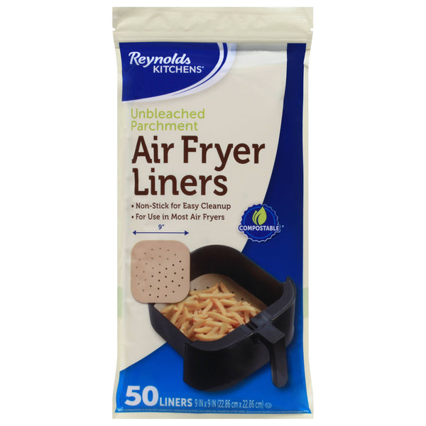 Reynolds Kitchens Air Fryer Liners, Unbleached Parchment 50 liners