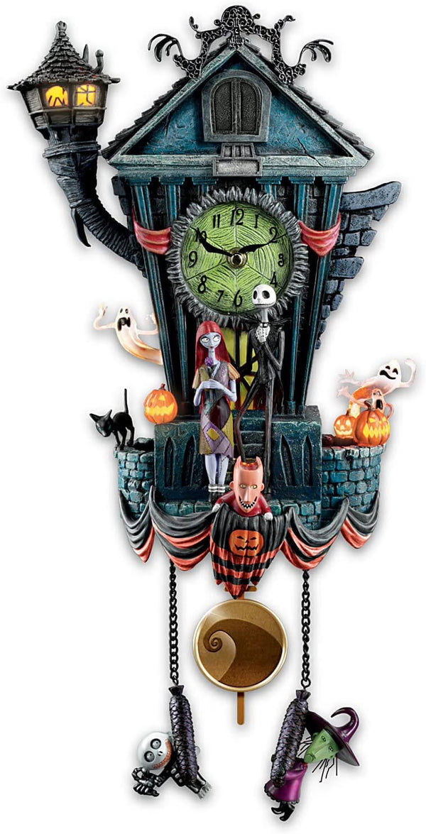 The Bradford Exchange the Nightmare Before Christmas Cuckoo Clock, 21 in, Musical, Light up, Limited Edition