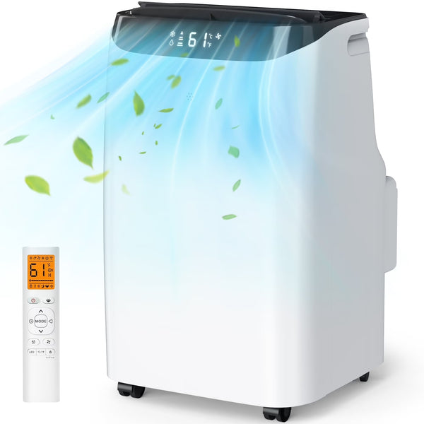 Fosawd 12000 BTU Portable Air Conditioner Cools up to 500 sq ft, 3 in 1 AC, Dehumidifier, Fan