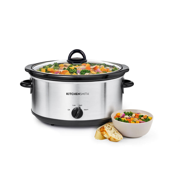 Kitchensmith by Bella 6qt Manual Slow Cooker Stainless Steel